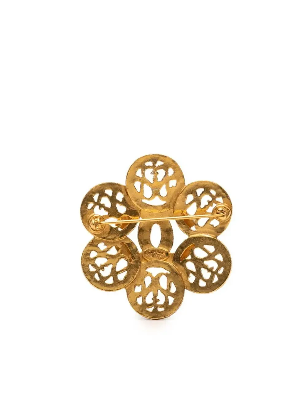 Chanel Cc Logo Flower Brooch Metal #247109C88B